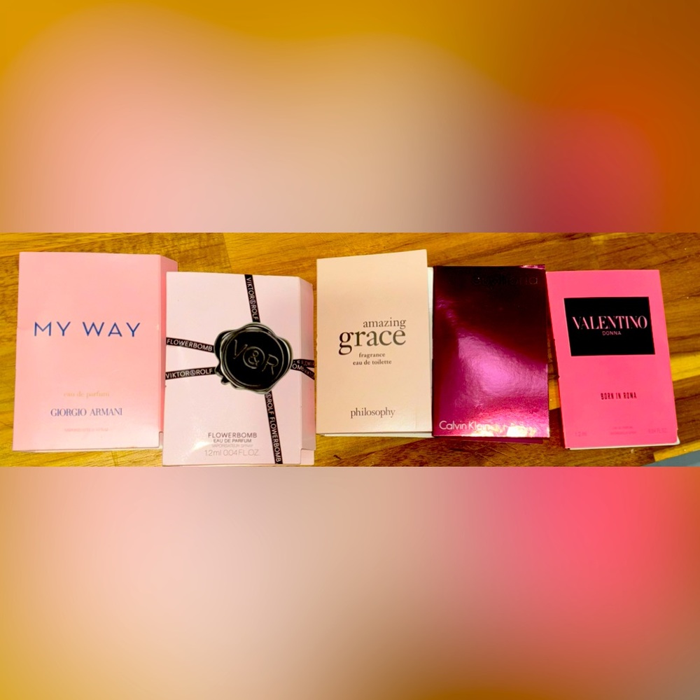 High end perfume tester lot of 5 1.2ml sprays